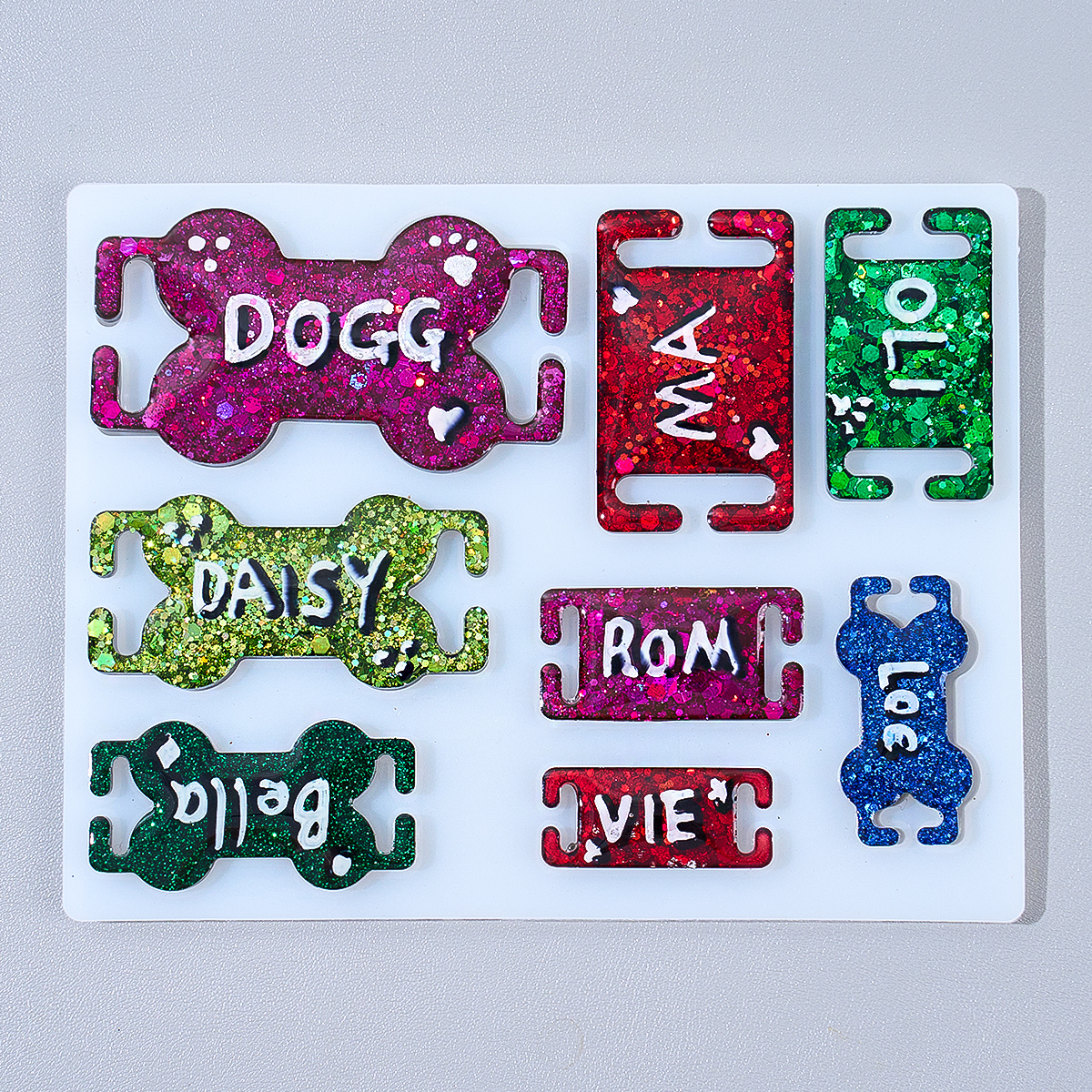 DIY Cat Dog ID Tag Silicone Mo - đánh giá và giá Name Necklace Custom