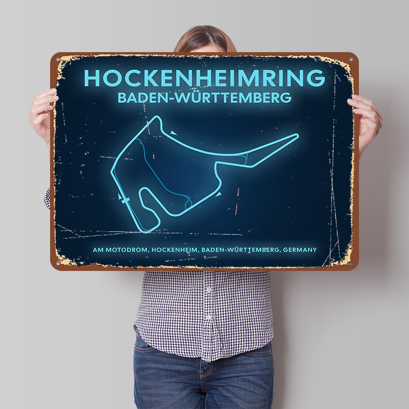 Hockenheimring Circuit Neon Ma - đánh giá và giá Custom Map Poster