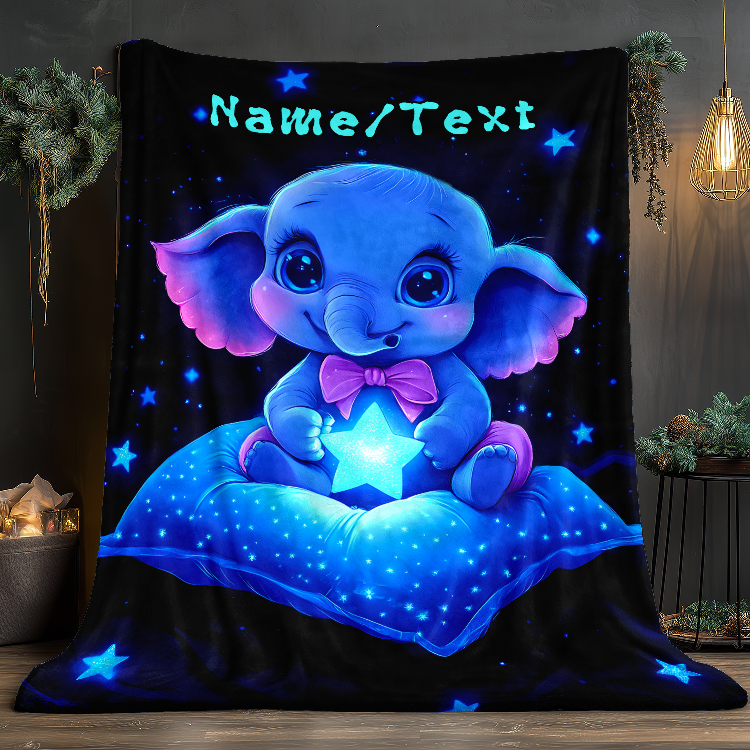 Personalized Cute Blue Elephan - đánh giá và giá Custom Night Sky