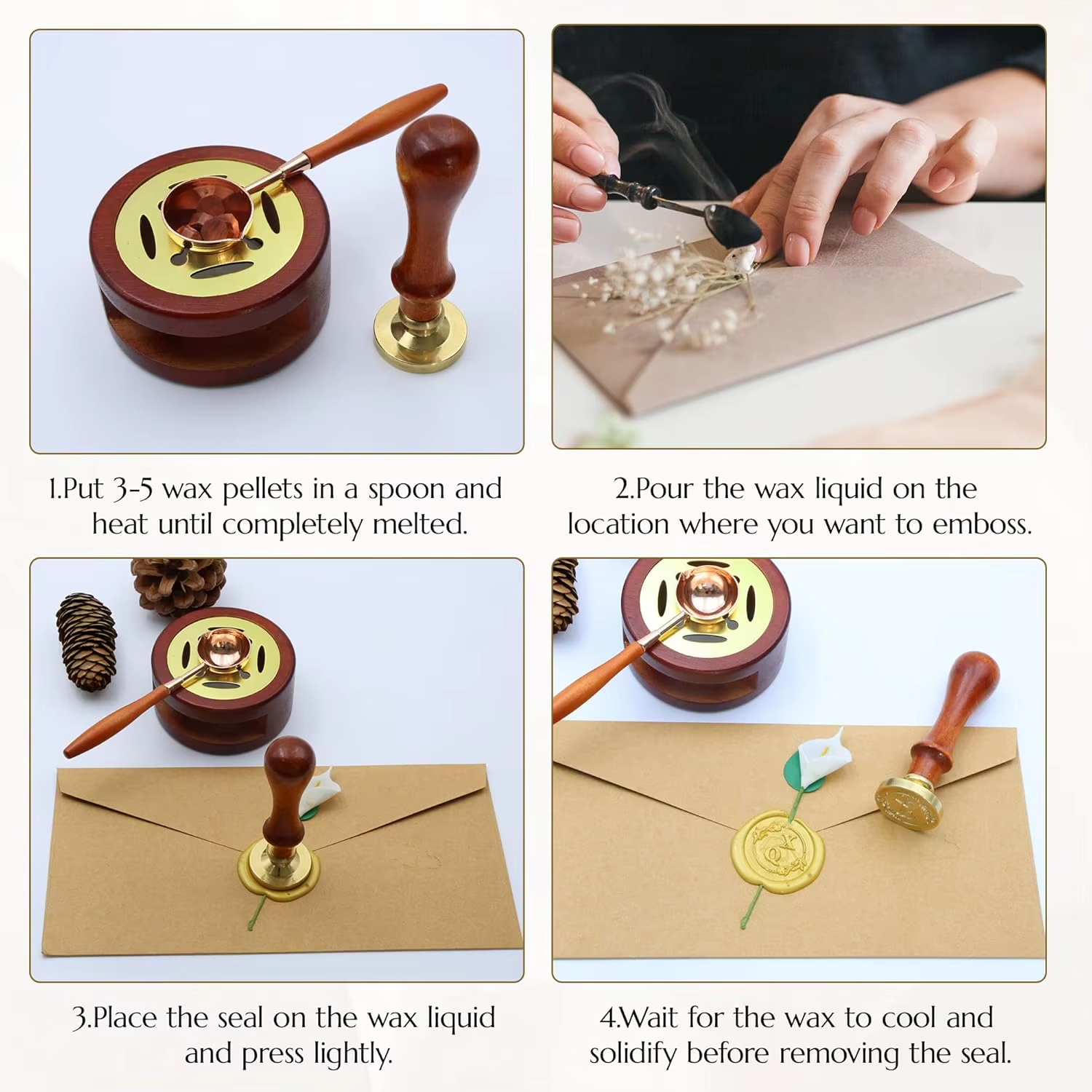 Wedding Custom Wax Seal Stamp  - đánh giá và giá Wax Seal Letter Kit