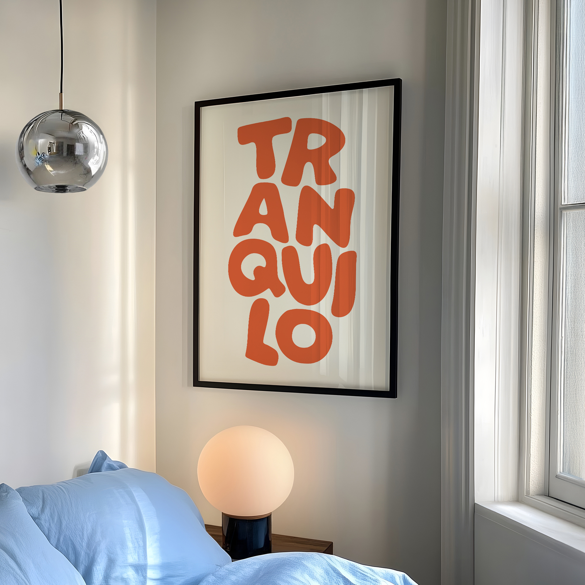 Boho Tranquilo Orange Cream Re - đánh giá và giá Custom Map Poster