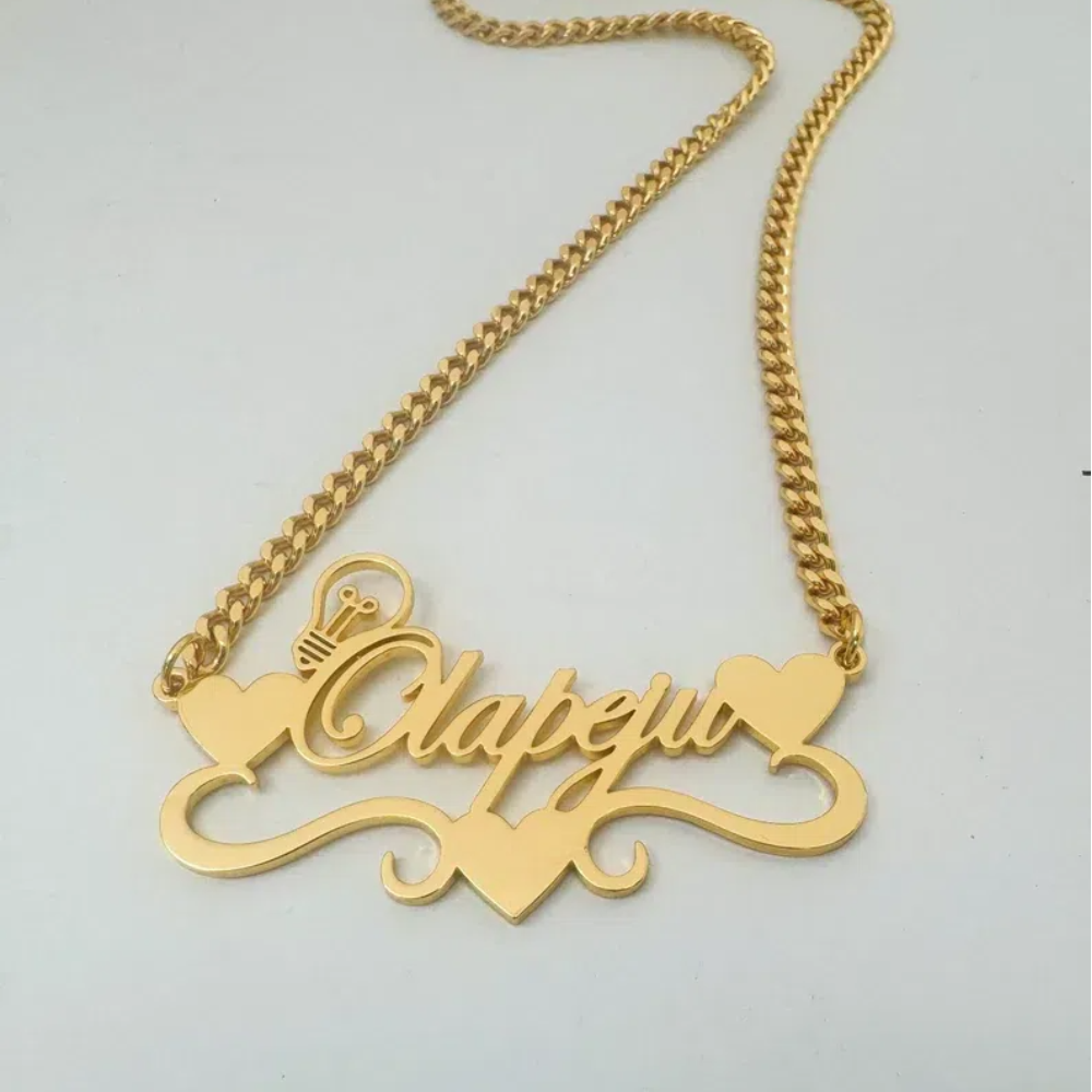 Handcrafted Gold Color Name Ne - đánh giá và giá Name Necklace Custom