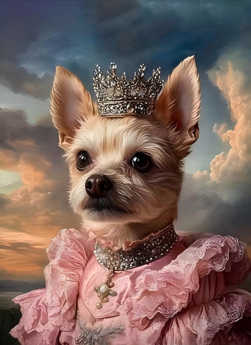 1PC Custom King Queen Dog Cat  - đánh giá và giá Pet Portrait Custom