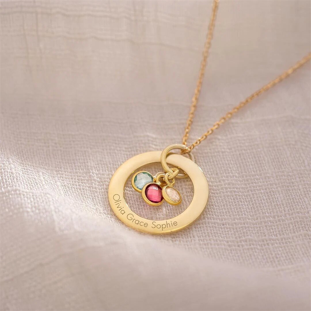 Custom Birthstone Eternal Ring - đánh giá và giá Birth Flower Necklace