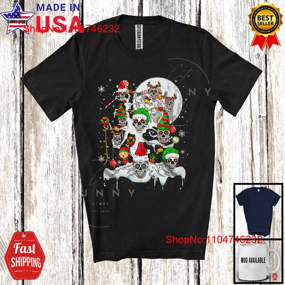 Santa ELF Sugar Skull On X mas - đánh giá và giá Family Tree Print