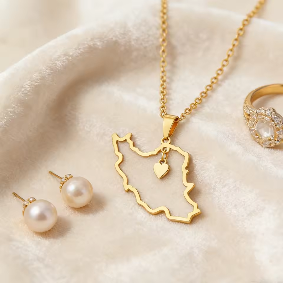 Lucktune Iran Map Pendant Neck - đánh giá và giá Custom Star Map