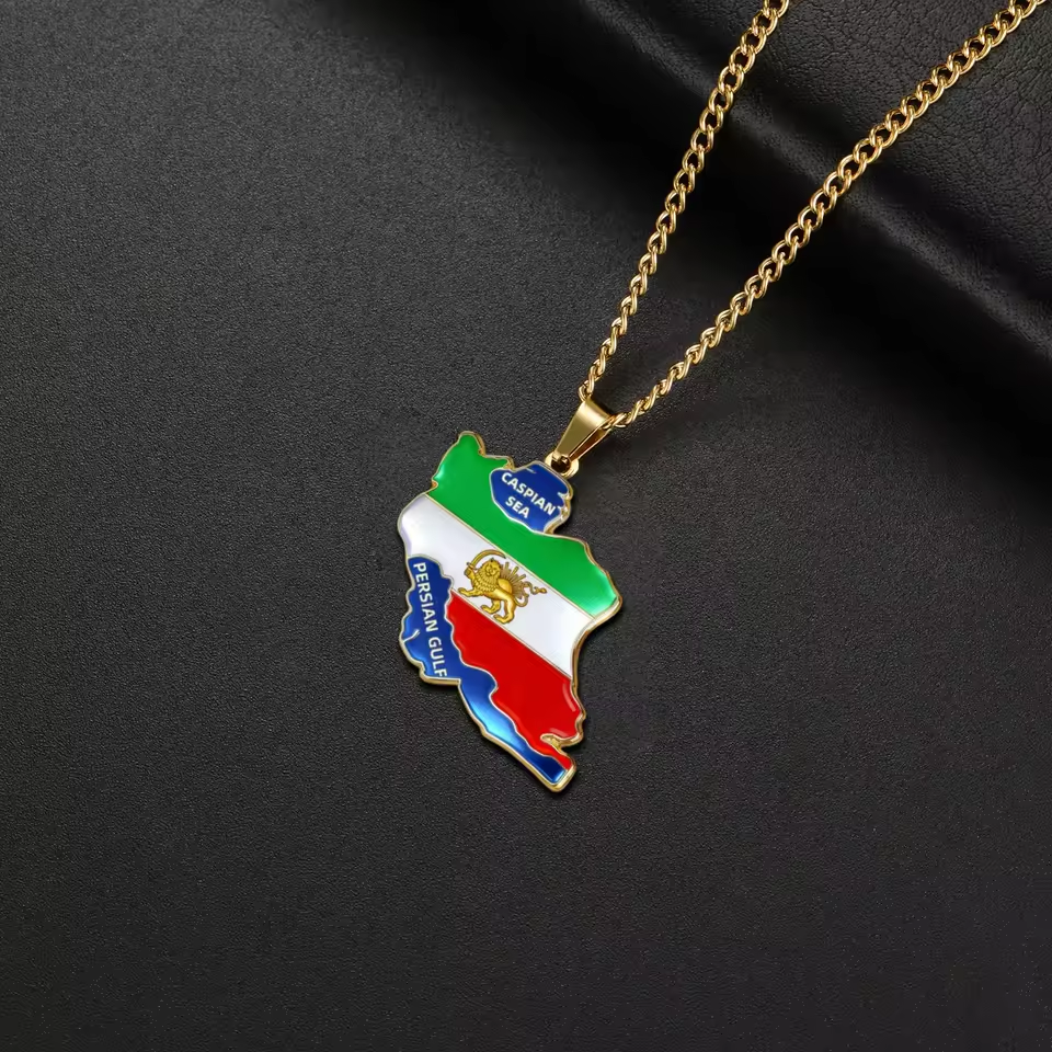 Lucktune Iran Map Pendant Neck - đánh giá và giá Custom Star Map
