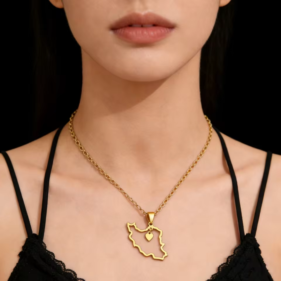 Lucktune Iran Map Pendant Neck - đánh giá và giá Custom Star Map