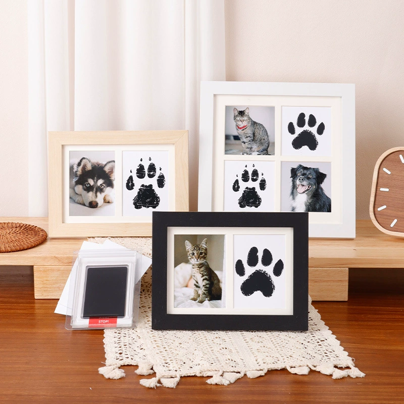 Diy Wooden Baby Pet Paw Print  - đánh giá và giá Engraved Wood Frame