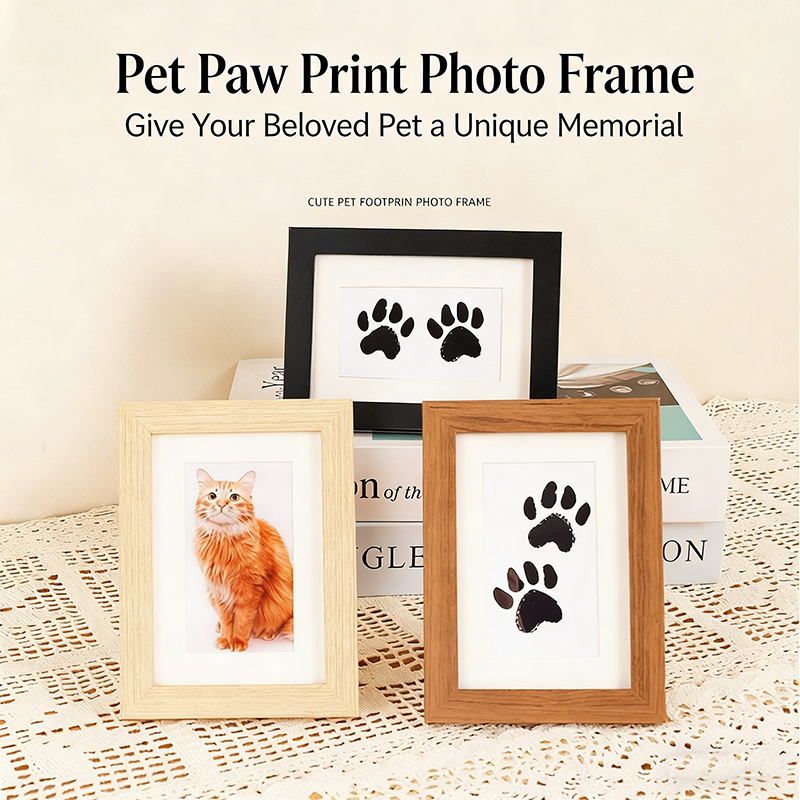 Diy Wooden Baby Pet Paw Print  - đánh giá và giá Engraved Wood Frame