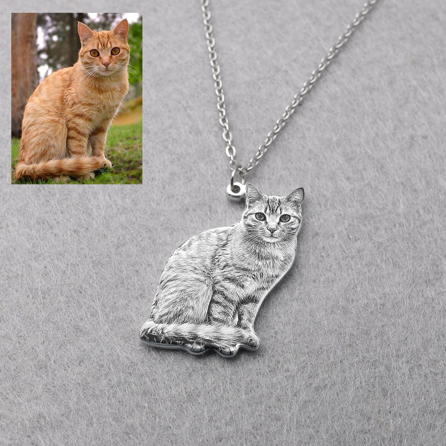 Personalized Pet Picture Neckl - đánh giá và giá Pet Portrait Custom