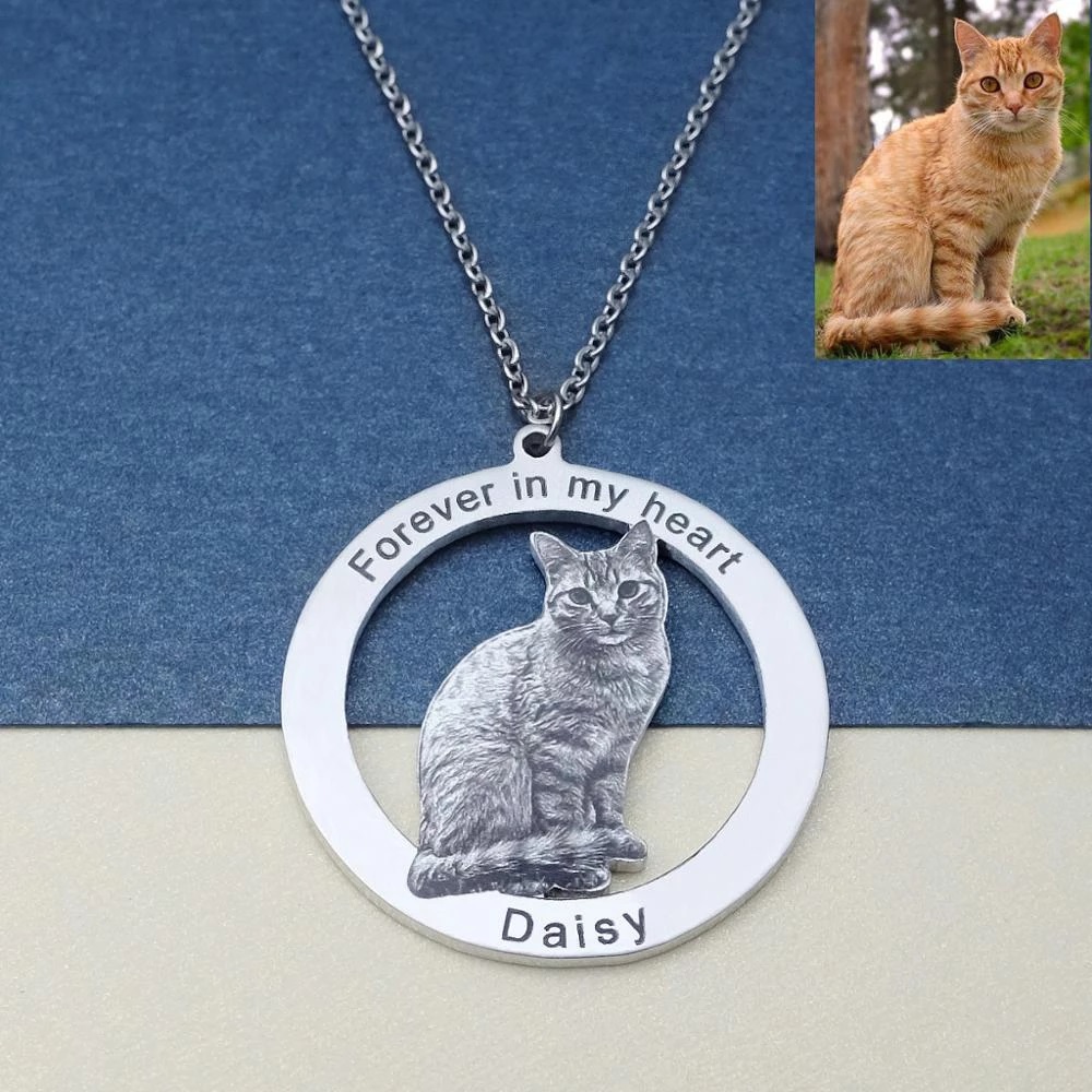 Personalized Pet Picture Neckl - đánh giá và giá Pet Portrait Custom