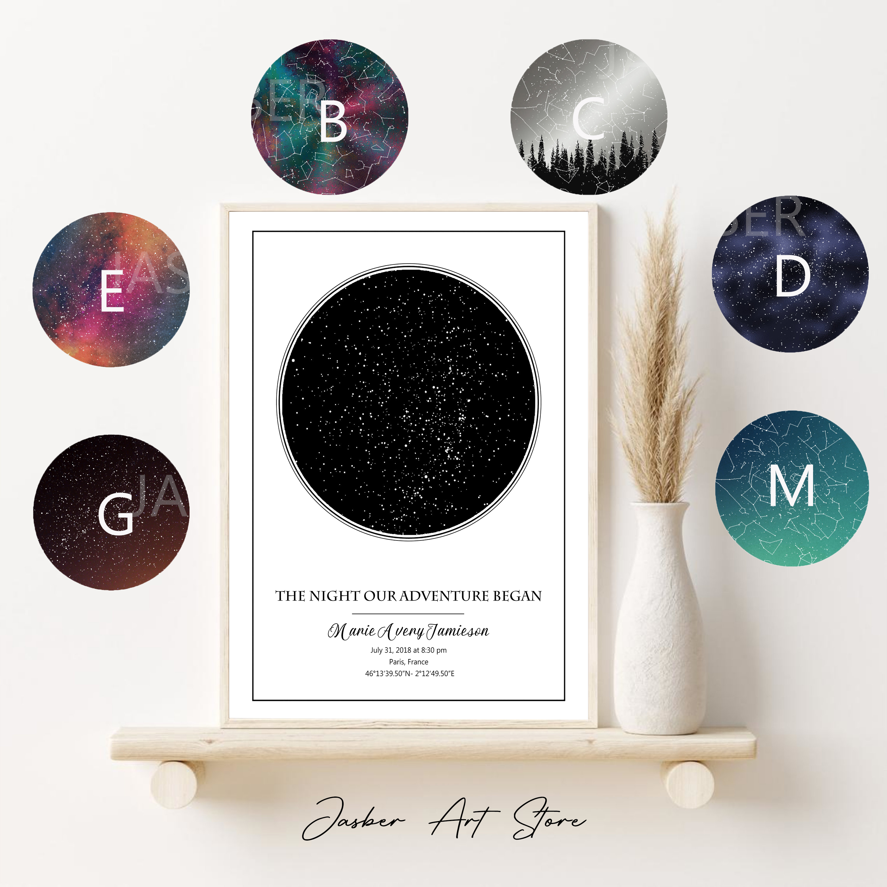 Personalized Star Map Poster B - đánh giá và giá Custom Star Map