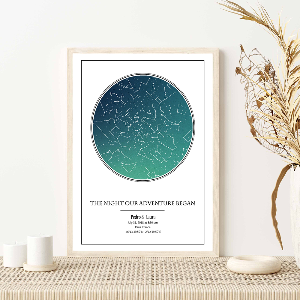 Personalized Star Map Poster B - đánh giá và giá Custom Star Map