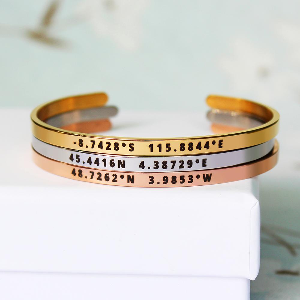 4mm Width Custom Coordinates B - đánh giá và giá Coordinates Bracelet