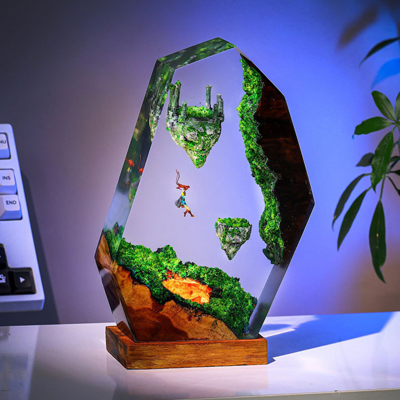 Resin Table Lamp Sky Island Mo - đánh giá và giá Custom Night Sky