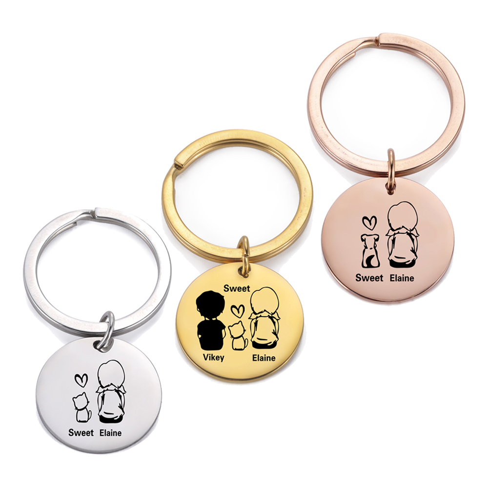 Family Personalized Keychain C - đánh giá và giá Initial Ring Custom