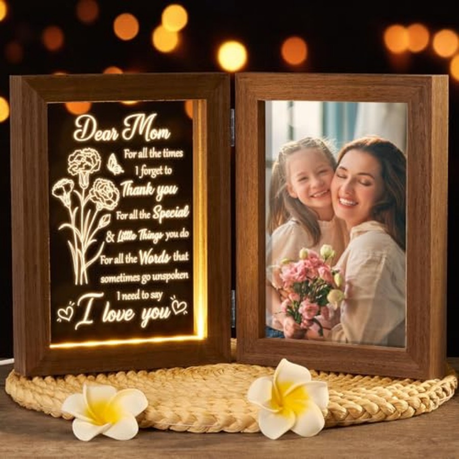 Mom Gifts from Daughters Son C - đánh giá và giá Engraved Wood Frame
