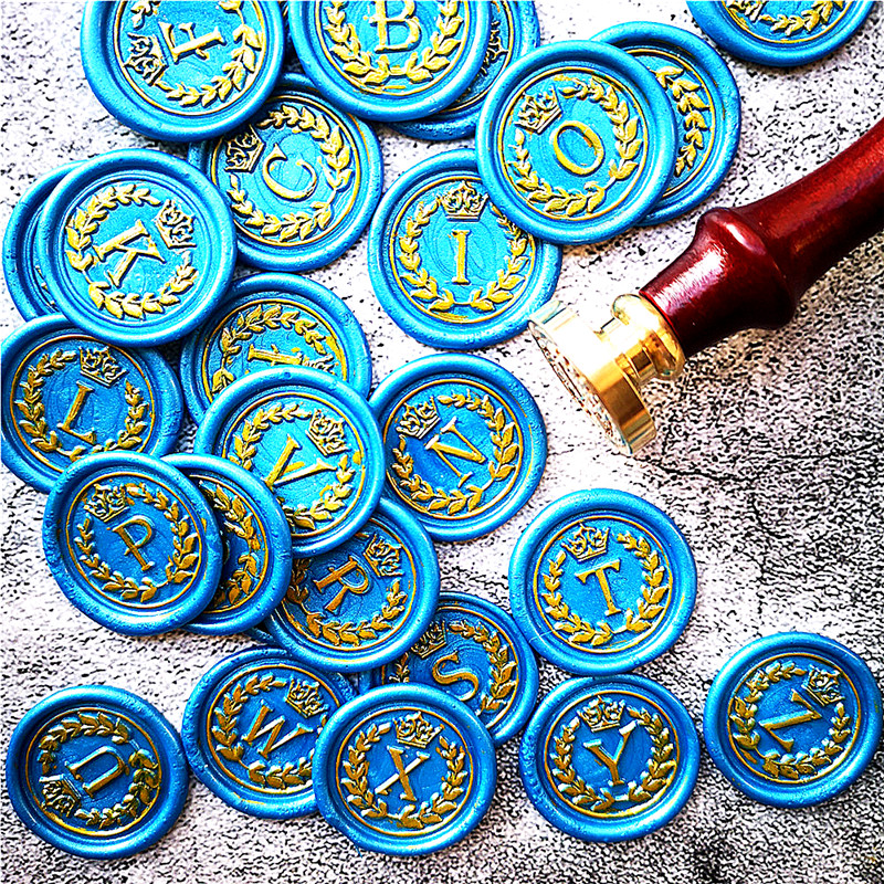 26 Letter A - Z crown Wax Seal - đánh giá và giá Wax Seal Letter Kit