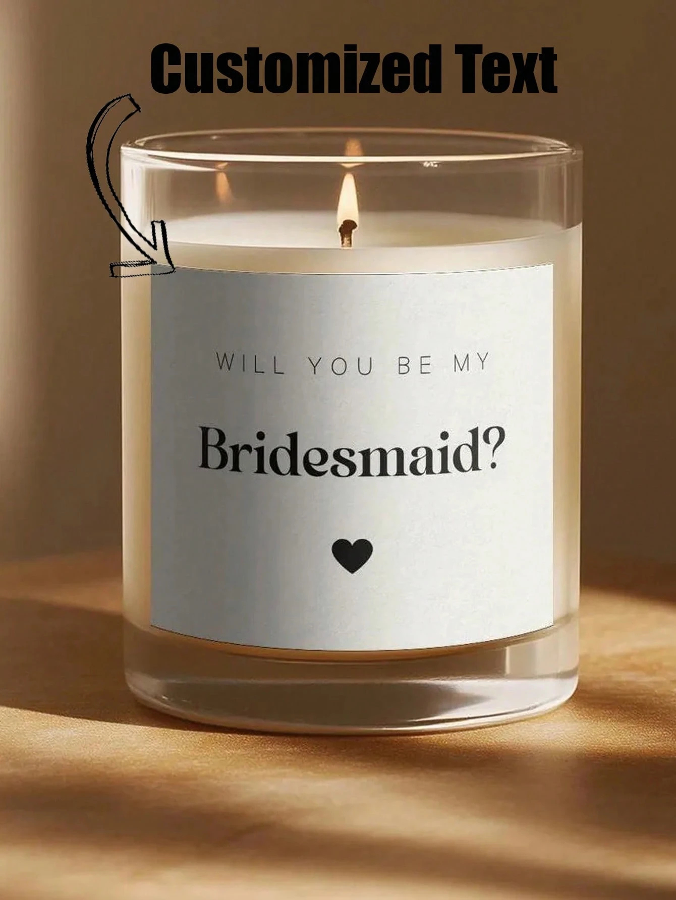 Custom Candle Label Will You B - đánh giá và giá Personalised Candle Label
