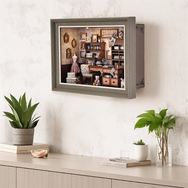 DIY Book Nook Kit 3D Miniature - đánh giá và giá Engraved Wood Frame