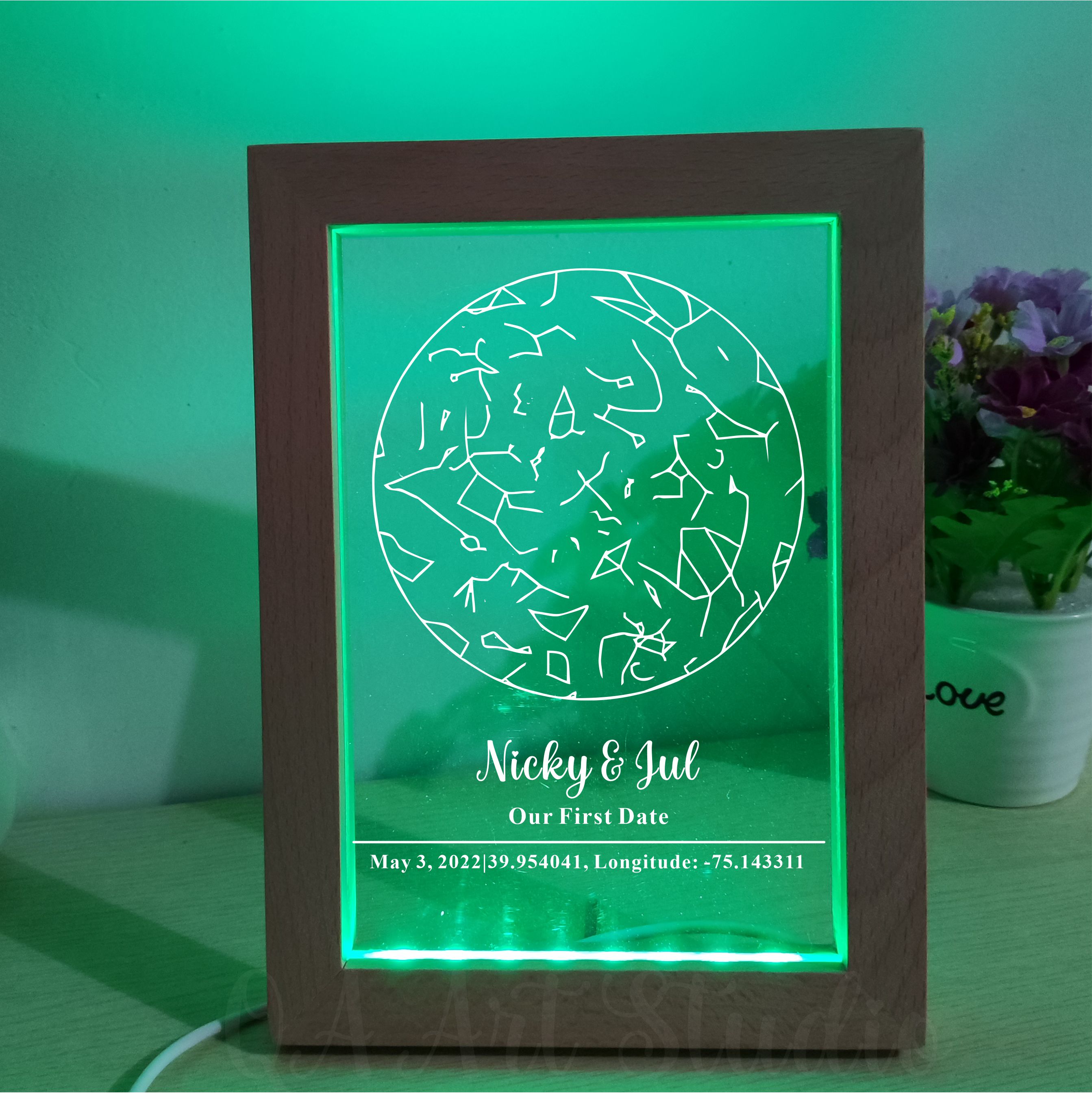 Personalized Wooden Acrylic Ni - đánh giá và giá Custom Star Map