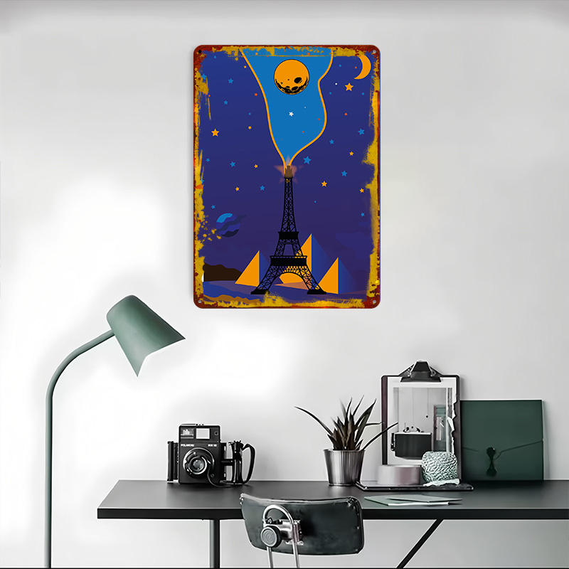 Eiffel Tower Night Sky Poster  - đánh giá và giá Custom Night Sky