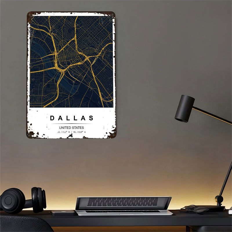 Dallas City Map Art Printed Po - đánh giá và giá Custom Map Poster