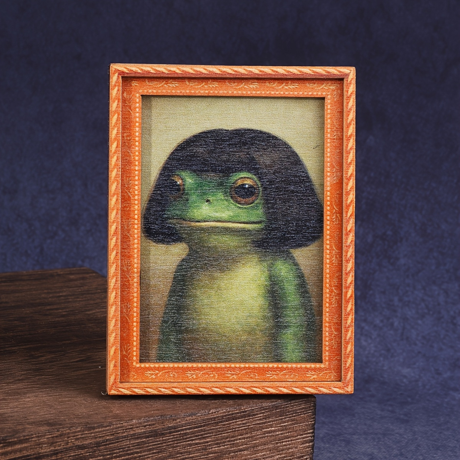 Whimsical Frog Wood Photo Fram - đánh giá và giá Engraved Wood Frame