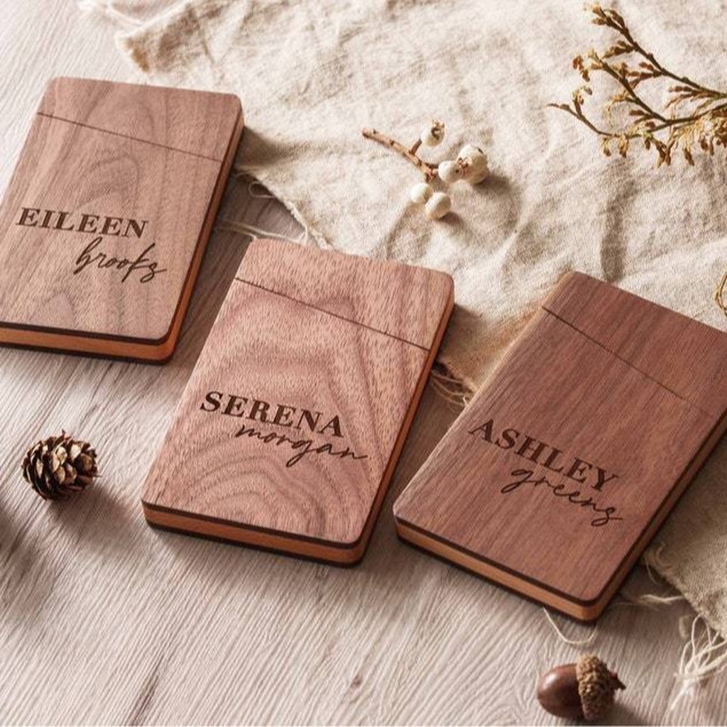 Business Card Holder Wooden Of - đánh giá và giá Personalized Name Box
