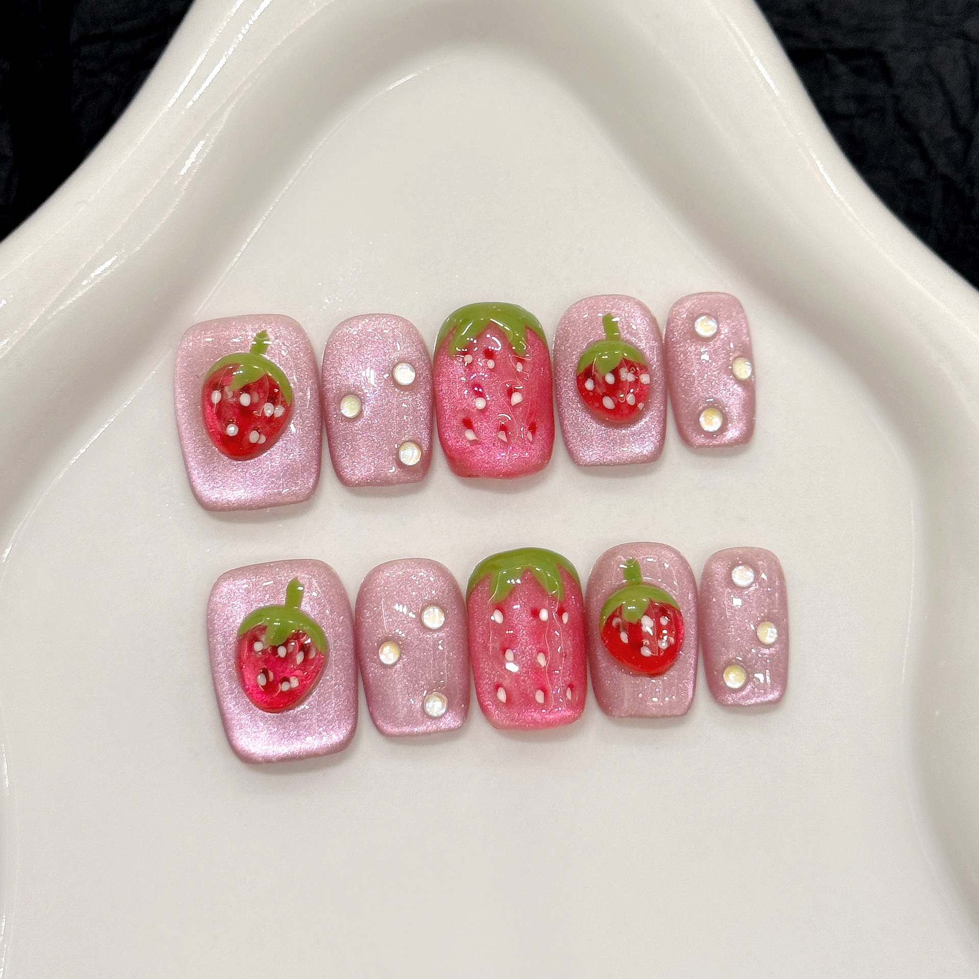 10pcs Cute Red Strawberry Pres - đánh giá và giá Pressed Flower Art