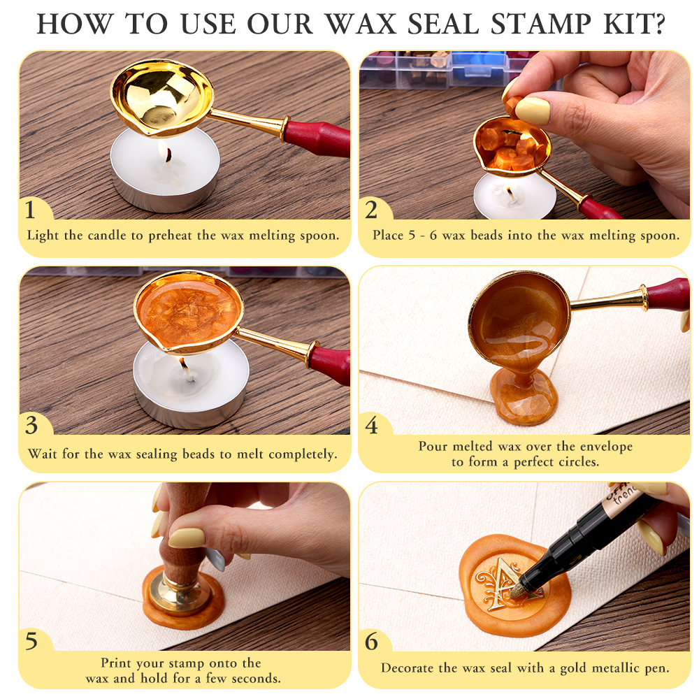 A-Z letter Wax Seal Stamp Kit  - đánh giá và giá Wax Seal Letter Kit
