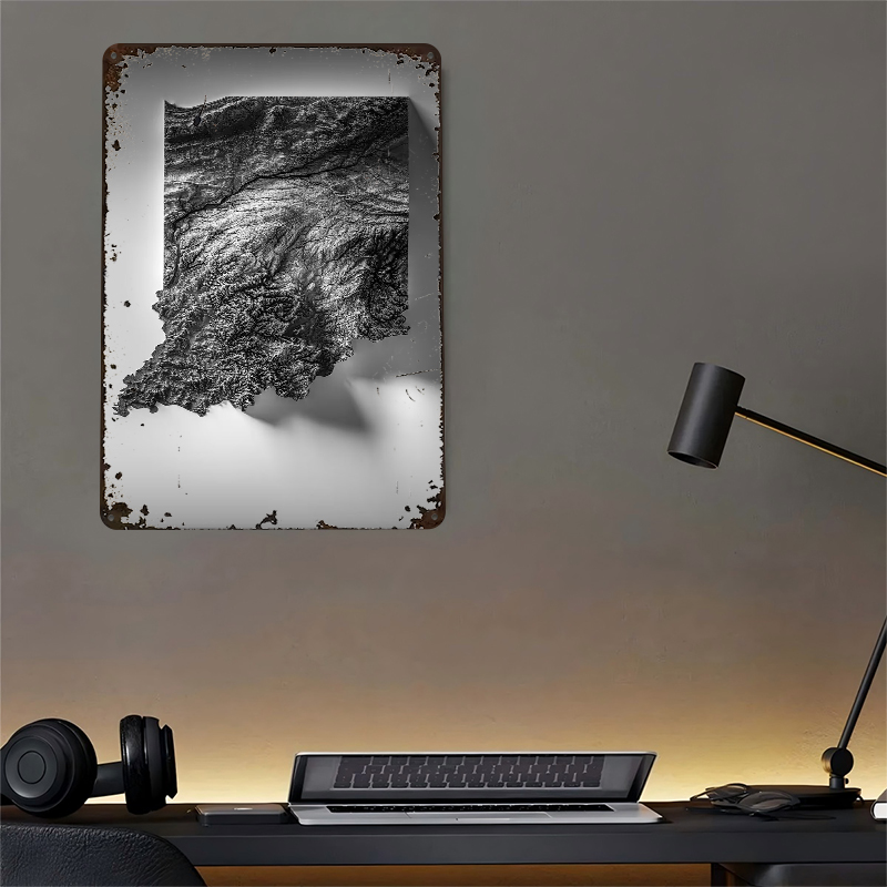 Indiana Topographic Map Printe - đánh giá và giá Custom Map Poster