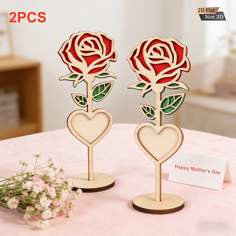 2pcs Handmade Engraved 2D Wood - đánh giá và giá Engraved Wood Frame