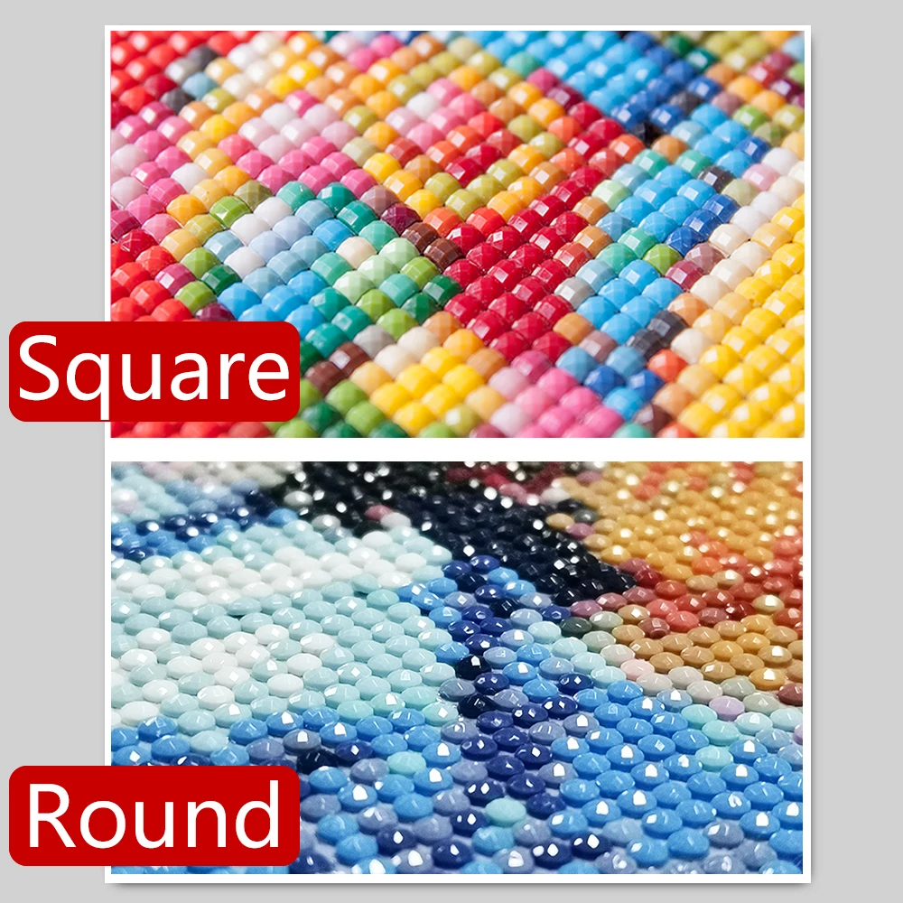 Frameless,5D DIY Square/Round  - đánh giá và giá Photo Mosaic Print