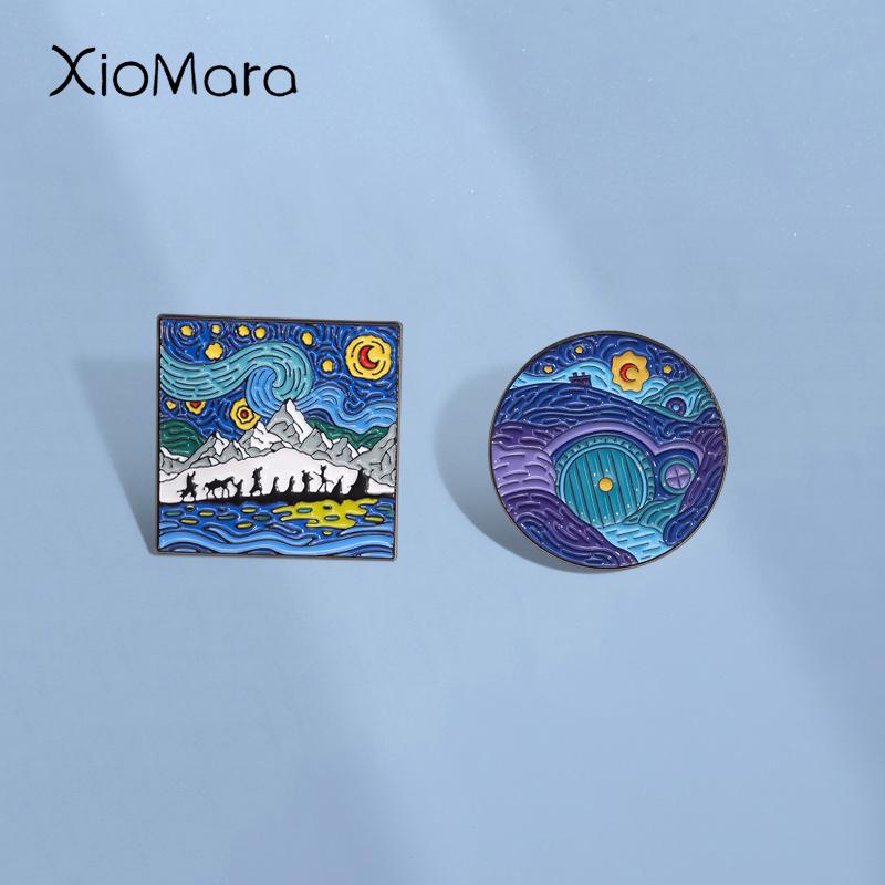 Night Sky Oil Painting Enamel  - đánh giá và giá Custom Night Sky