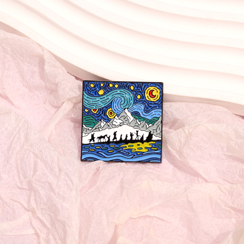 Night Sky Oil Painting Enamel  - đánh giá và giá Custom Night Sky