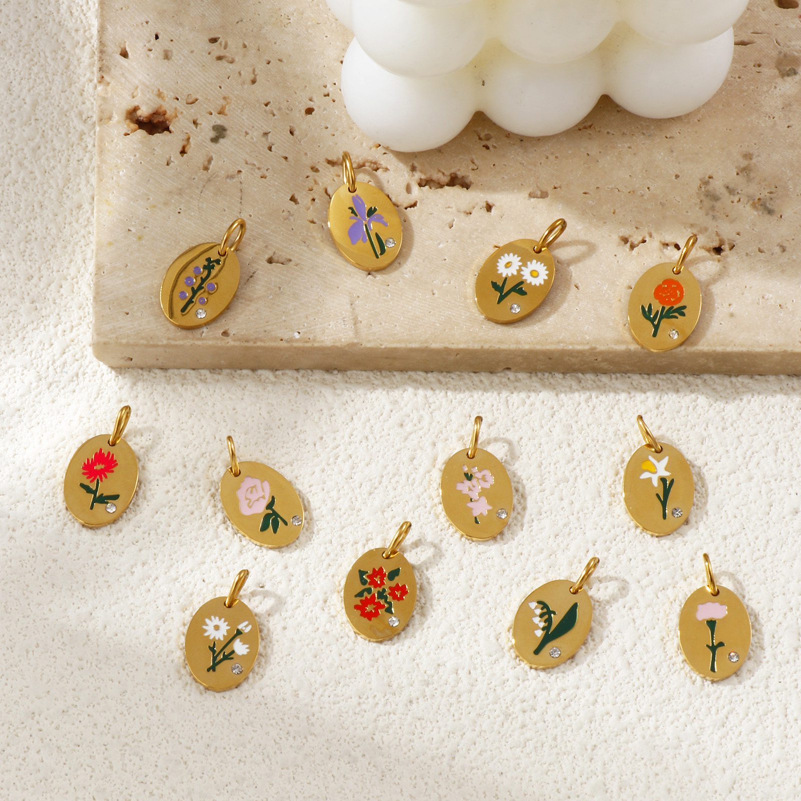 1 Piece 304 Stainless Steel Bi - đánh giá và giá Birth Flower Necklace