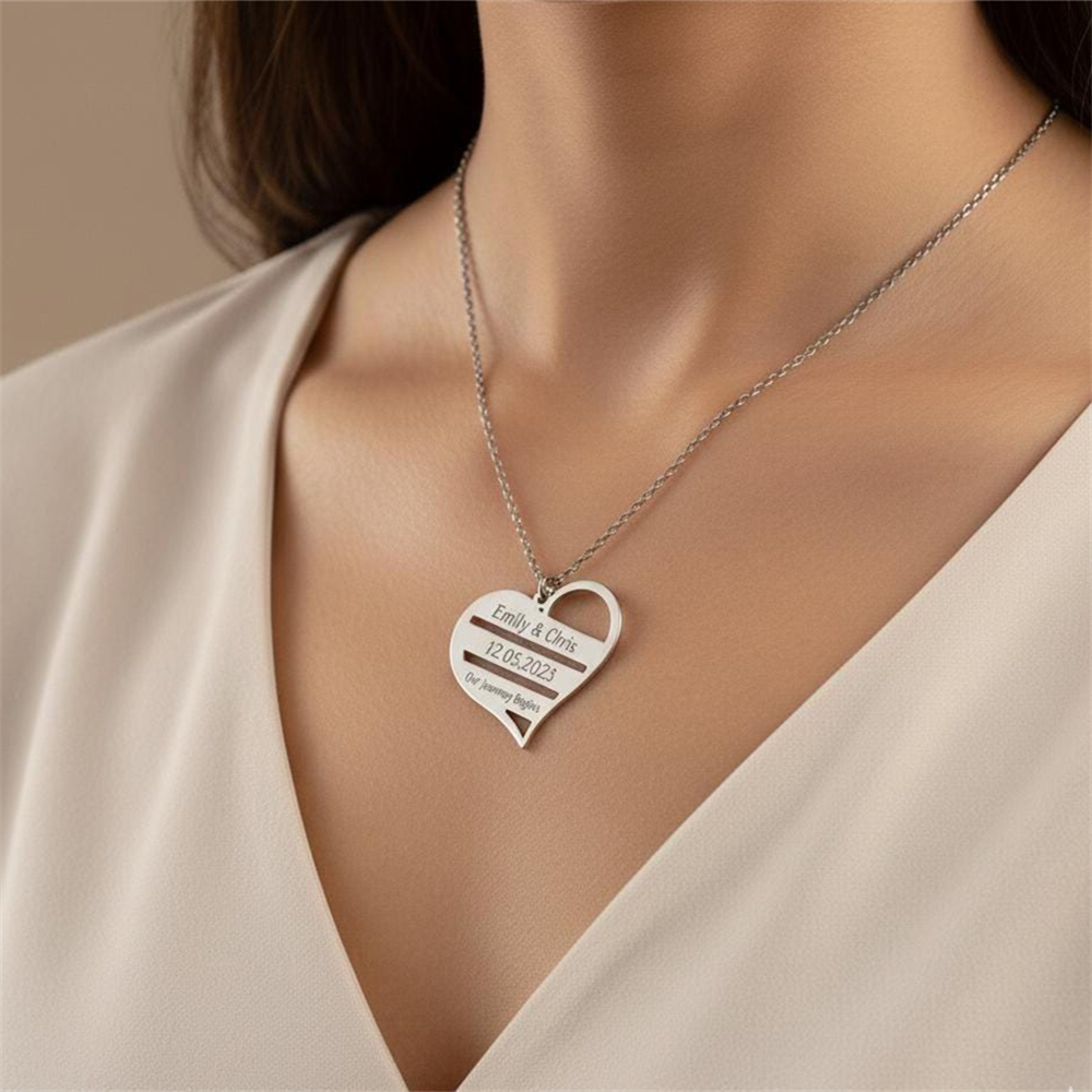 Custom Heart Necklace Stainles - đánh giá và giá Birth Flower Necklace